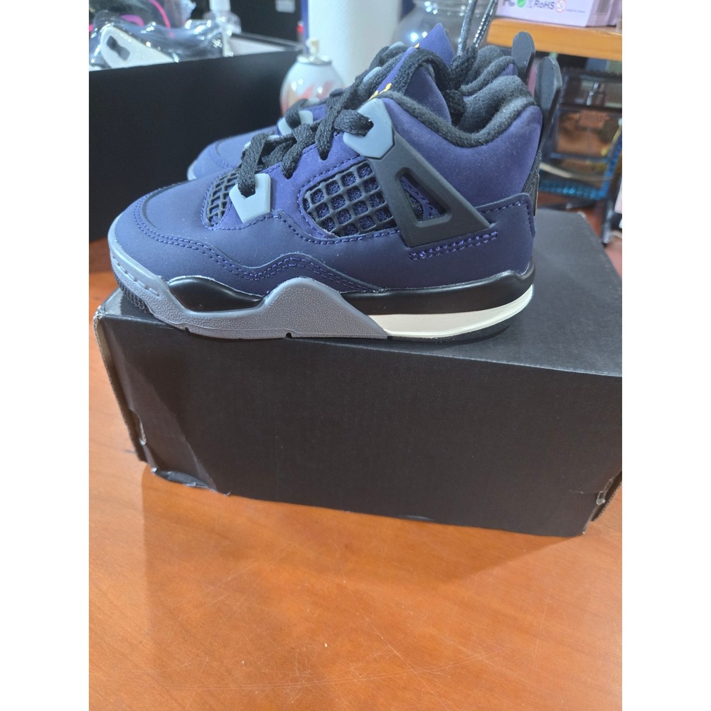 Jordan 4 Retro OG TD Imperial Purple Multi-Color IB4387-500 Toddler Size 7C